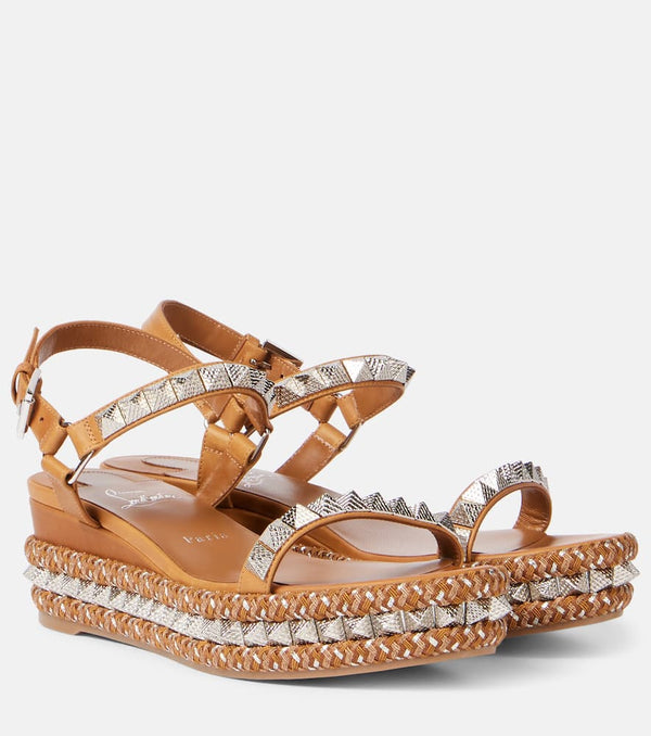 Christian Louboutin Pyraclou 60 spiked espadrille sandals