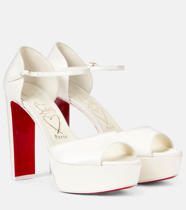 Christian Louboutin Bridal Sandaloo 130 crepe satin sandals