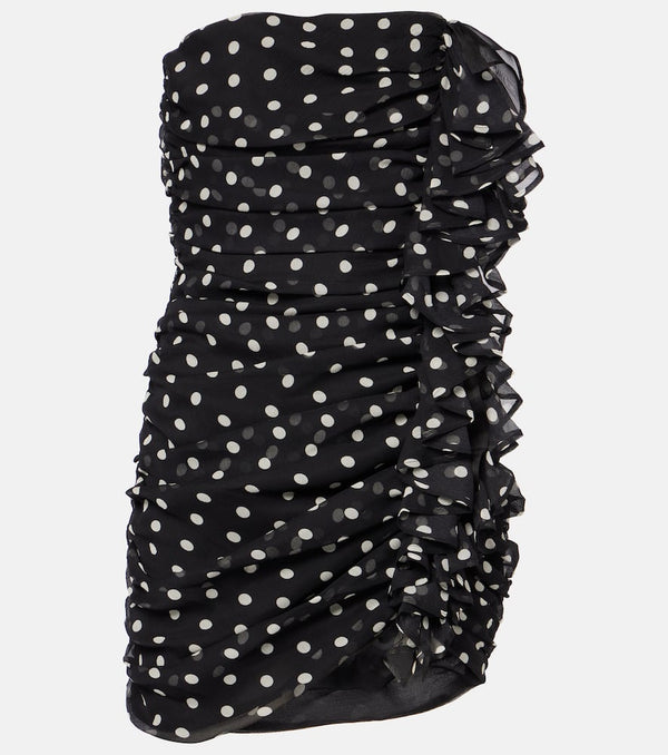 Nina Ricci Polka-dot silk chiffon minidress