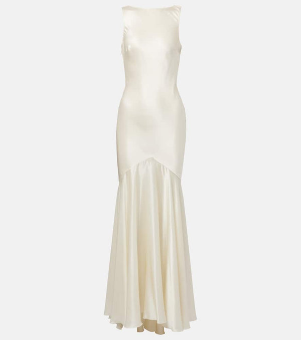 Nina Ricci Open-back satin maxi dress