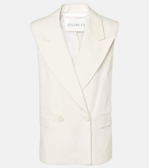 Nina Ricci Double-breasted cotton canvas vest