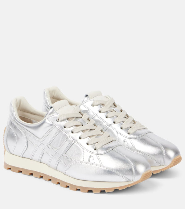 Hogan 86er metallic leather sneakers