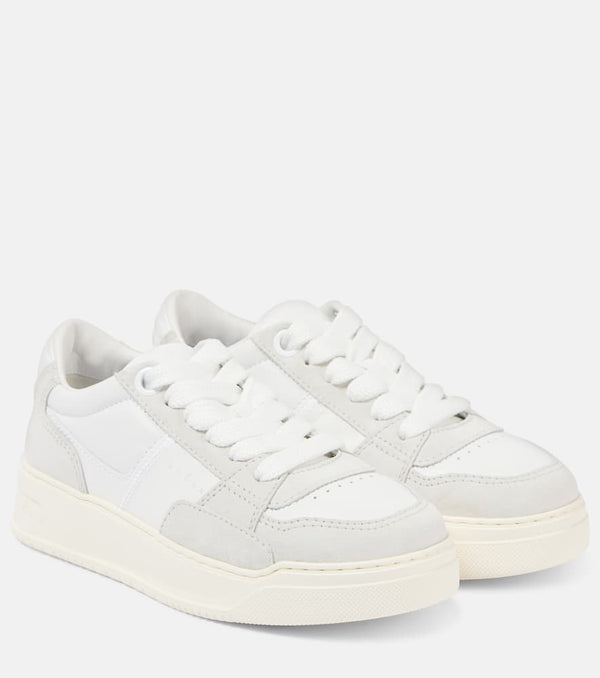 Hogan H667 suede-trimmed leather sneakers