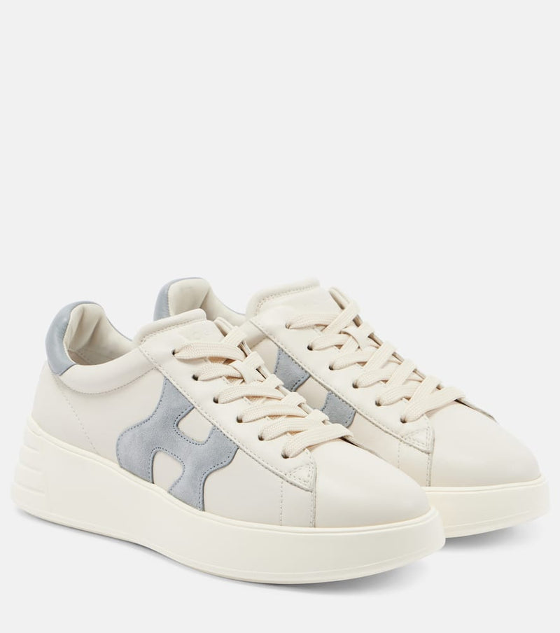 Hogan Hogan Rebel suede-trimmed leather sneakers