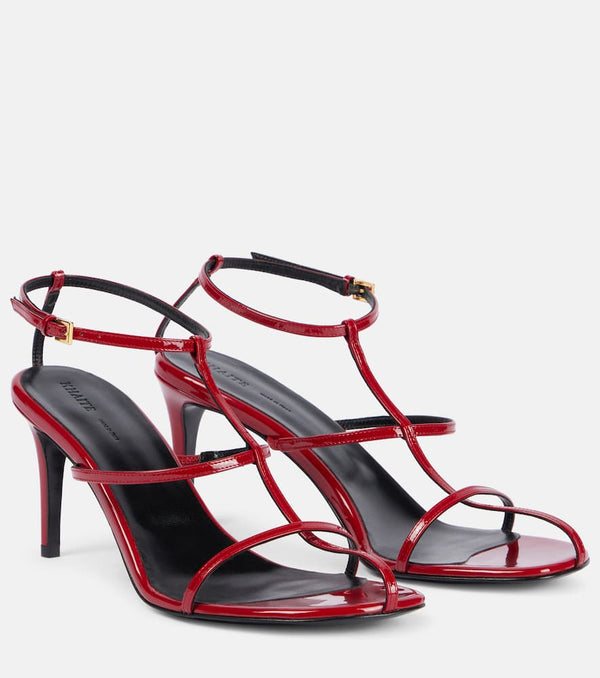 Khaite Cage 75 patent leather sandals