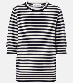 Extreme Cashmere N°63 Well striped cashmere-blend top