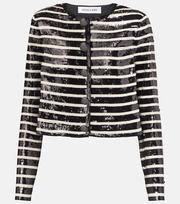 Veronica Beard Mickey sequined striped jacket