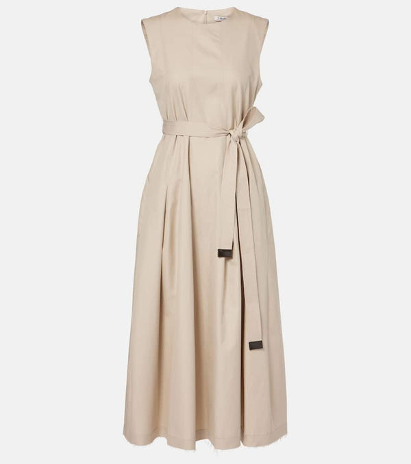 S Max Mara Amina pleated cotton midi dress