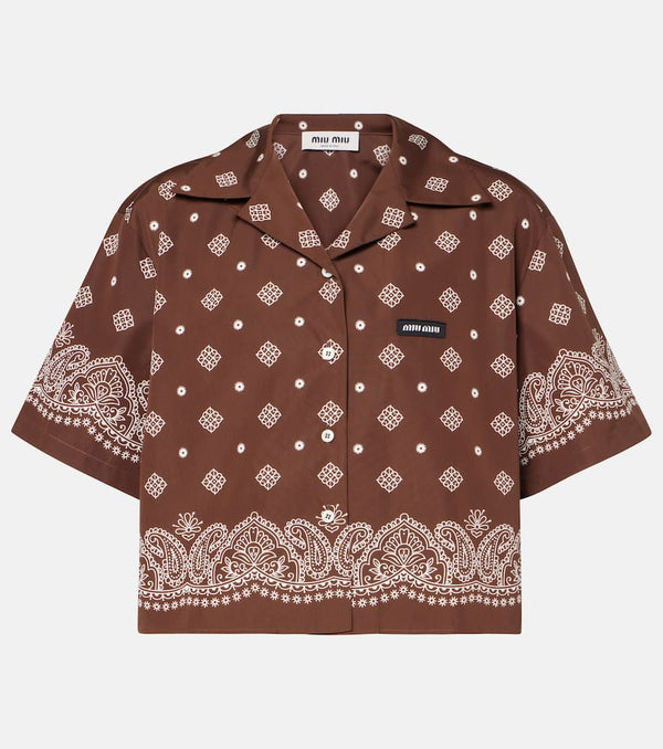 Miu Miu Bandana cotton shirt