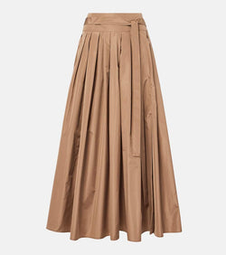 S Max Mara Gea pleated tafeta maxi skirt