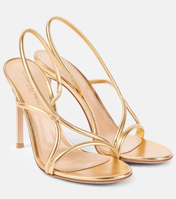 Gianvito Rossi 105 metallic leather sandals