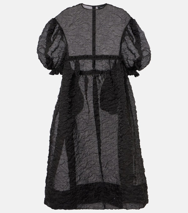 Simone Rocha Gathered puff-sleeve midi dress