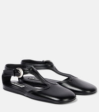 Jil Sander Leather Mary Jane flats