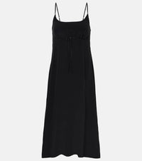 Simone Rocha Bow-detail crepe de chine slip dress