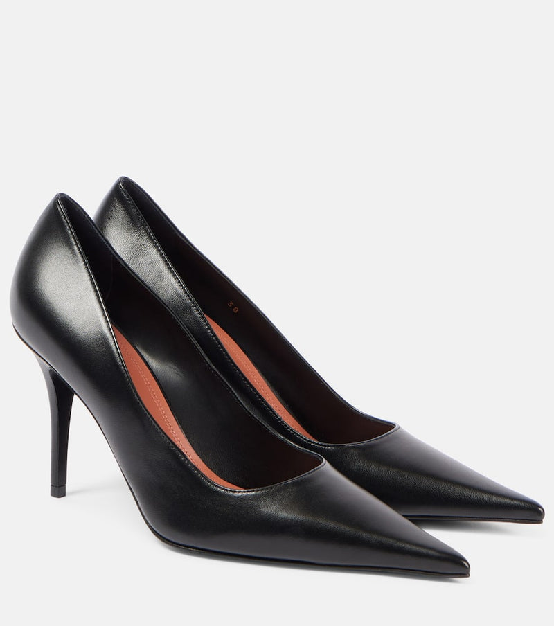 Amina Muaddi Barbara 90 leather pumps