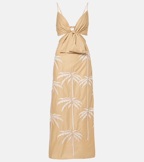 Johanna Ortiz Sea Swirl tie-detail cutout midi dress