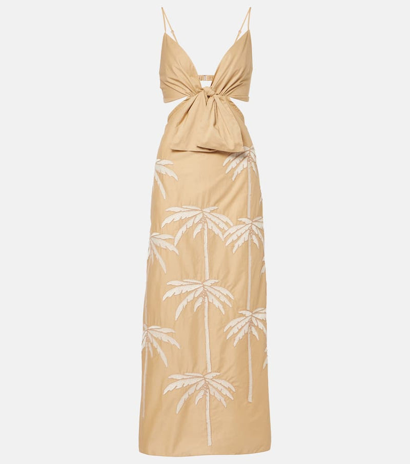 Johanna Ortiz Sea Swirl tie-detail cutout midi dress