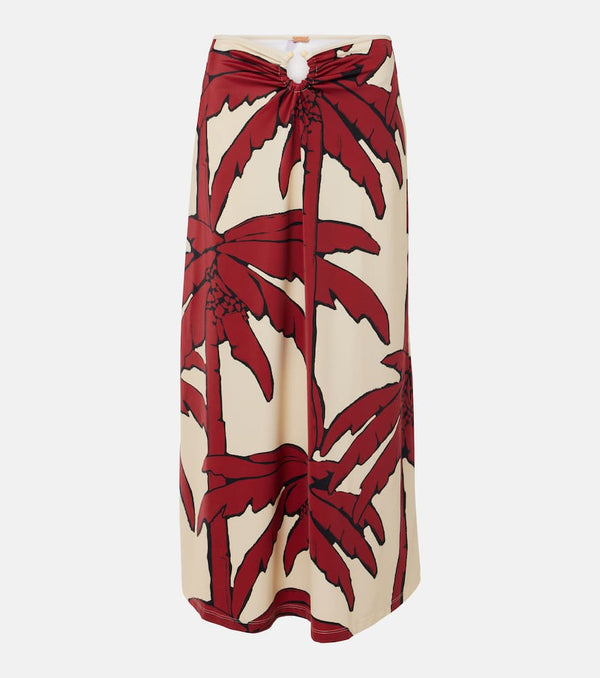 Johanna Ortiz Palms Breath Of Life printed midi skirt