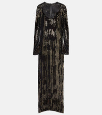 Johanna Ortiz Sequined silk gown