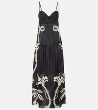 Johanna Ortiz Printed linen maxi dress