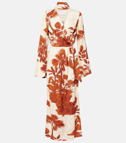 Johanna Ortiz Unmooring tie-neck printed maxi dress