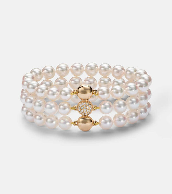 Bucherer Fine Jewellery Grace 18kt gold bracelet with pearls and diamonds