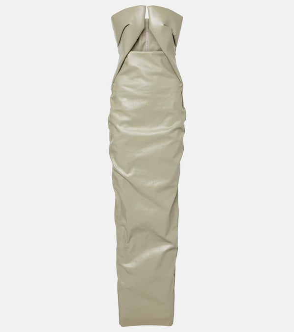 Rick Owens Prong cut-out coated denim gown