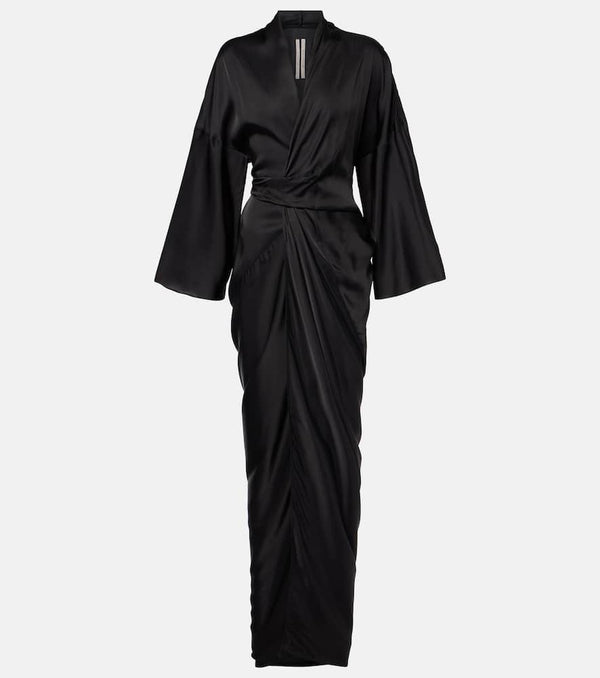 Rick Owens Hollywood charmeuse wrap dress