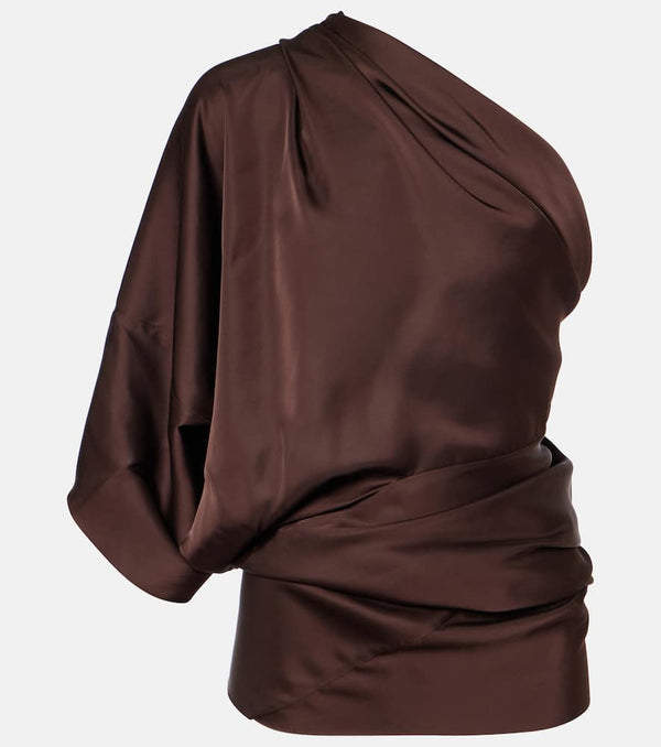 Rick Owens Hollywood charmeuse asymmetric top