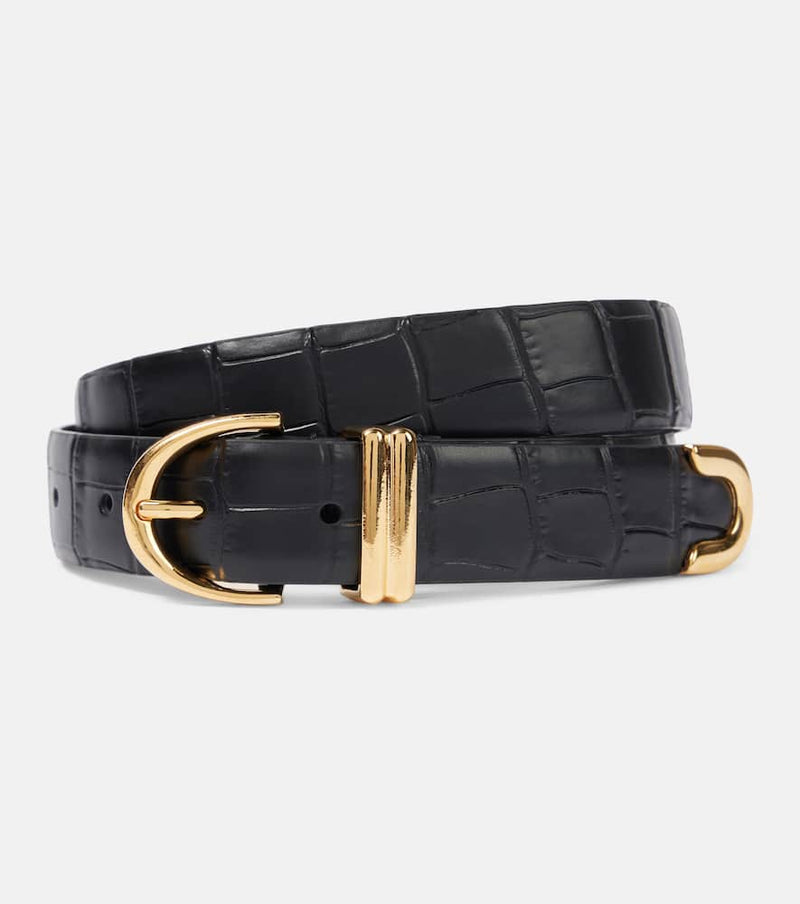 Khaite Bambi croc-effect leather belt