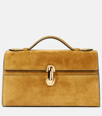 Savette Symmetry suede tote bag