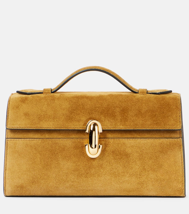 Savette Symmetry suede tote bag