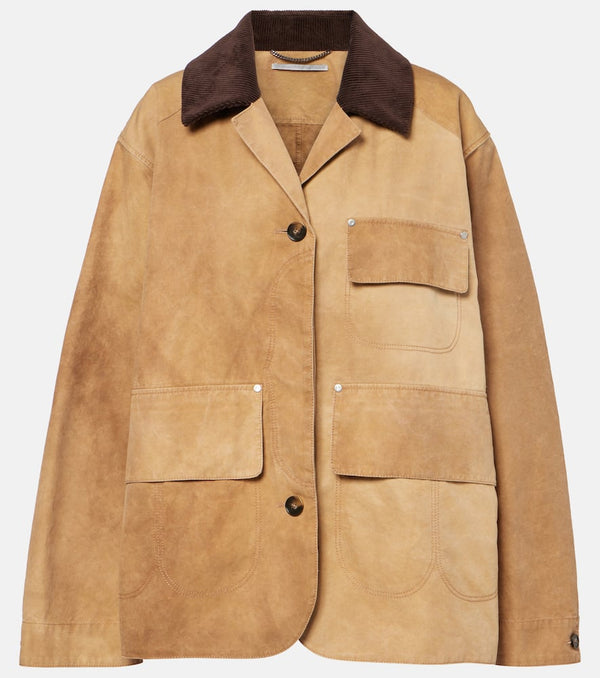 Stella McCartney Corduroy-trimmed cotton field jacket