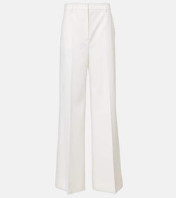 Stella McCartney High-rise pleated wool wide-leg pants