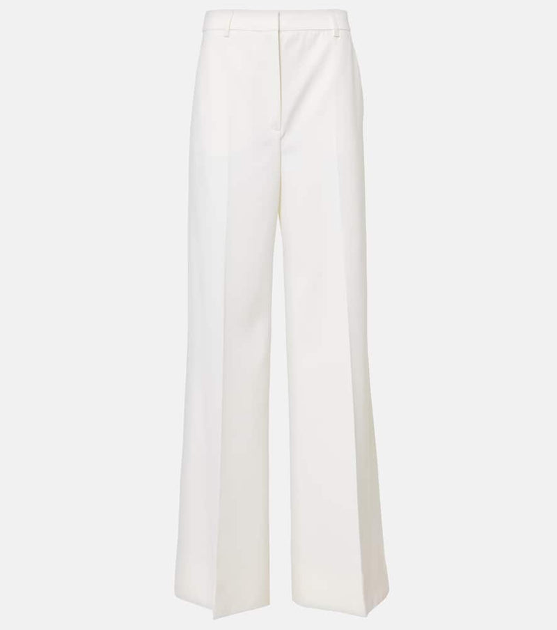 Stella McCartney High-rise pleated wool wide-leg pants