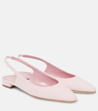 Manolo Blahnik Sawra 10 suede slingback flats