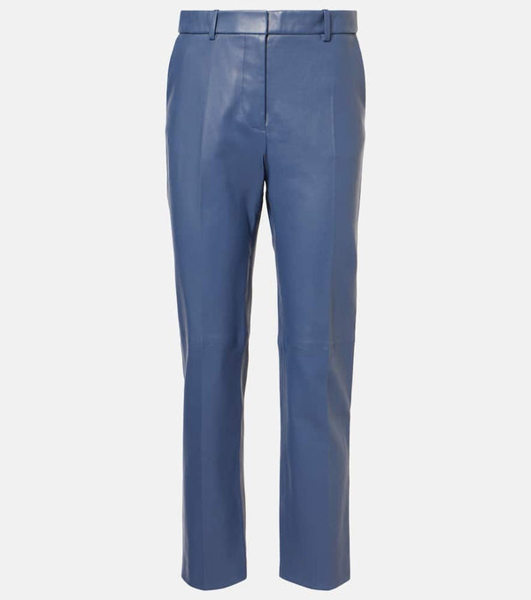 Joseph Coleman mid-rise leather straight pants