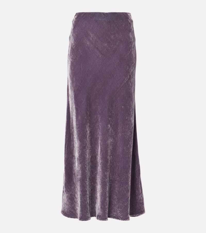 Velvet Eza velvet maxi skirt