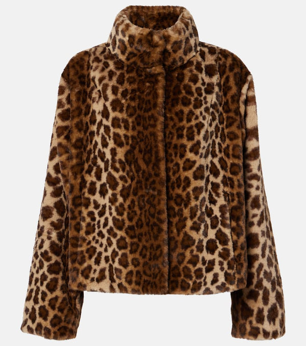 Velvet Valli leopard-print faux fur jacket