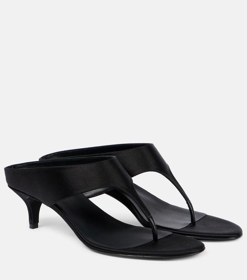 Magda Butrym 45 satin and leather thong sandals