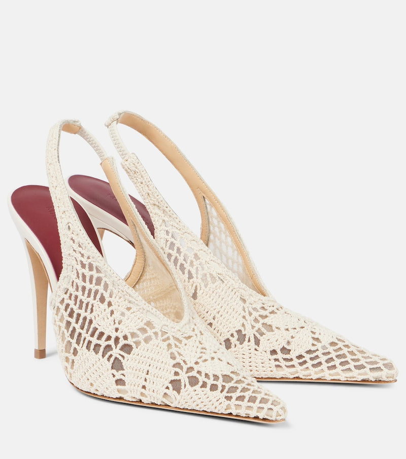 Magda Butrym 105 crochet slingback pumps
