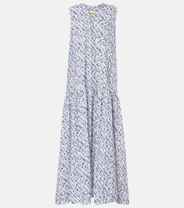 Plan C Printed cotton maxi dress