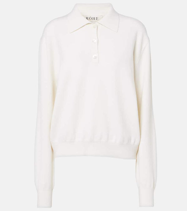 Róhe Wool and cashmere polo sweater