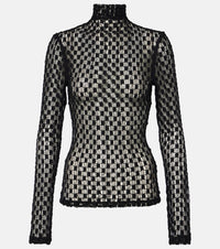 Rohe Cotton-blend lace turtleneck top