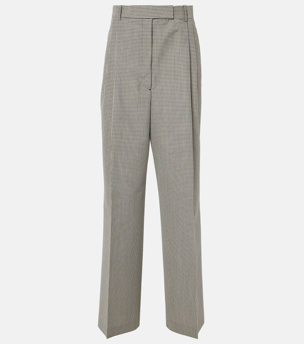 Rohe Gingham wool-blend wide-leg pants