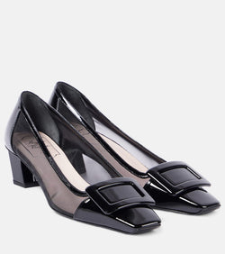 Roger Vivier Belle Vivier 45 leather-trimmed mesh pumps