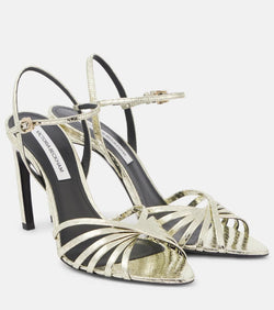 Victoria Beckham 105 snake-effect leather slingback sandals