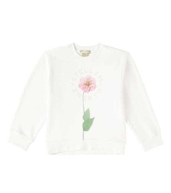 Stella McCartney Kids Floral cotton jersey sweatshirt