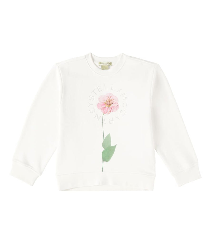 Stella McCartney Kids Floral cotton jersey sweatshirt