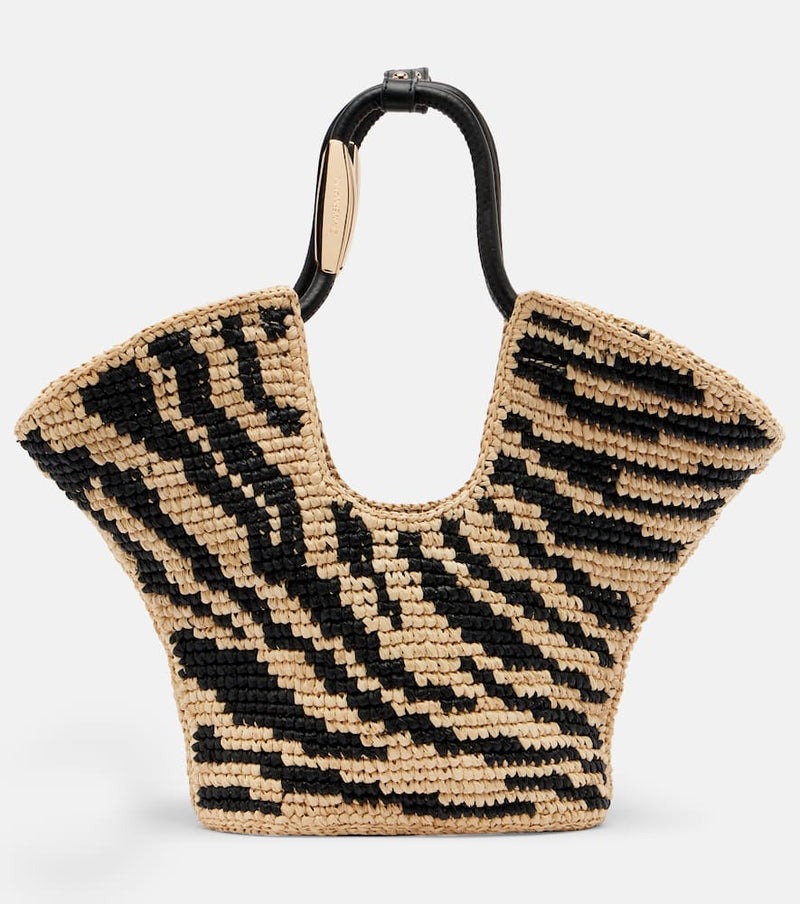 Zimmermann Goldentime Raffia Tote Bag Brown